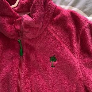 💕🌴Lilly Pulitzer hot pink fleece jacket🌴💕